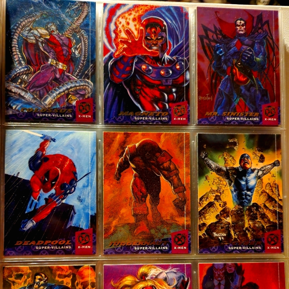Marvel comics 1994 94 fleer ultra super-villains lot of 9 perfect condition rare